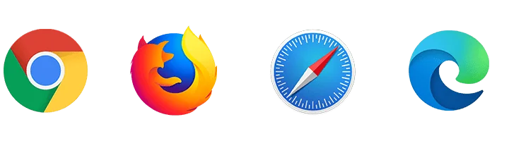 Icônes des navigateurs web les plus utilisés